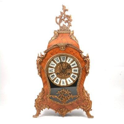 Lot 178 - Reproduction kingwood and marquetry bracket clock