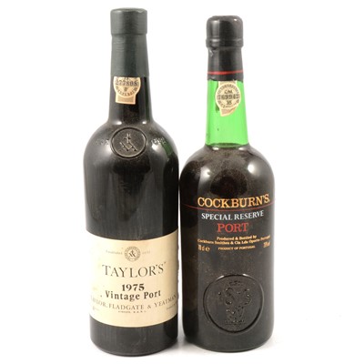 Lot 537 - Taylors 1975 vintage Port, and a bottle of Cockburns Special Reserve