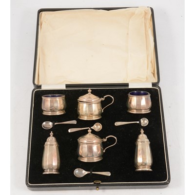 Lot 294 - Silver double condiment set