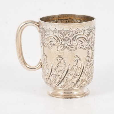 Lot 303 - Victorian silver Christening mug, James Deakin & Sons, Sheffield 1895.