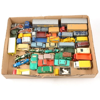 Lot 273 - Matchbox Toys, one tray of loose die-cast models, including Copper-Jarrett truck