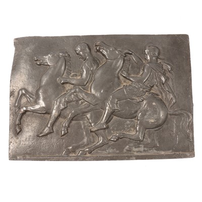 Lot 114 - Cast lead plaque of a section from the Elgin Marbles, after the Antique