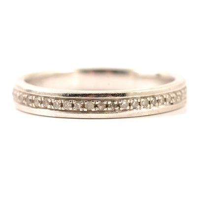 Lot 31A - A diamond set half eternity/wedding ring.