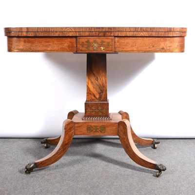 Lot 342 - Regency rosewood card table