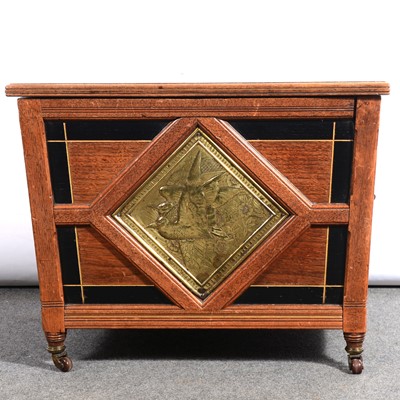 Lot 2 - Aesthetic Movement coalbox, in the manner of Thomas Jeckyll