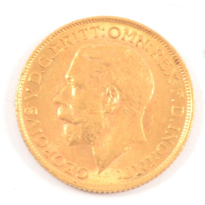 Lot 225 - George V gold Sovereign coin, 1918.