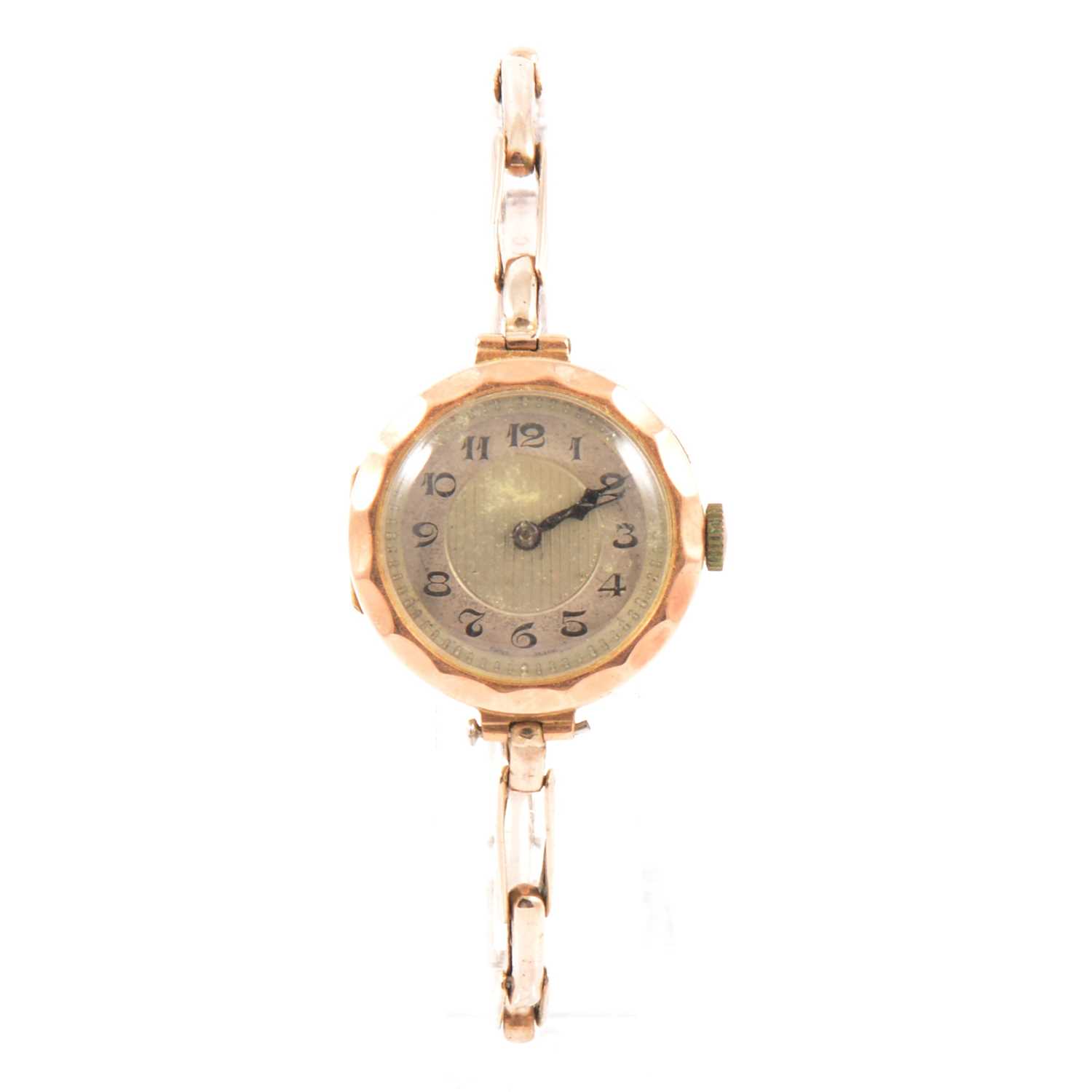 Lot 222 - Ladies vintage gold cased wristwatch