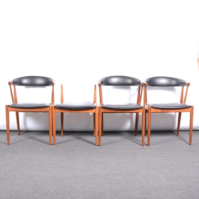 Lot 66 - Five Danish teak dining chairs, designed by Johannes Anderson for Gramrode