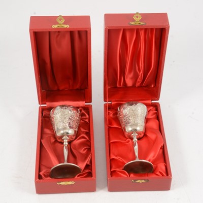 Lot 295 - Pair of silver goblets