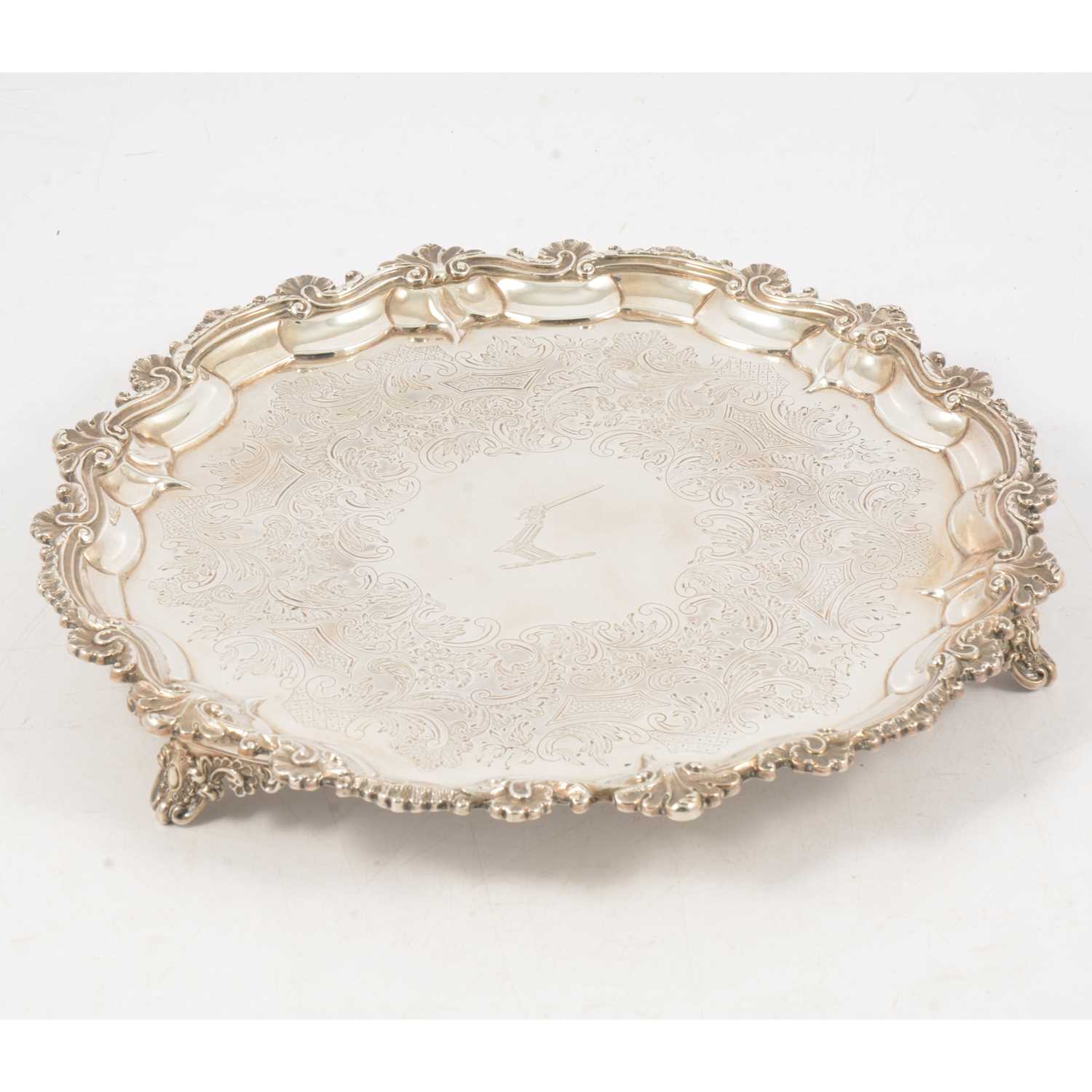 Lot 287 - Victorian silver salver