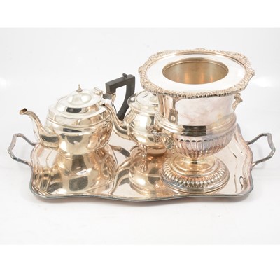 Lot 228 - Silver-plated champagne bucket, etc.