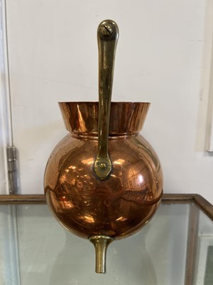 Lot 155 - Aesthetic Movement spirit kettle on stand, designed by Dr. Christopher Dresser for Benham and Froud