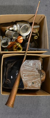 Lot 108 - A collection of brass and copper wares