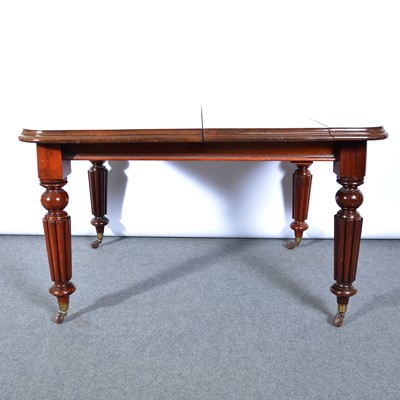 Lot 18 - Victorian mahogany extending dining table and six chairs