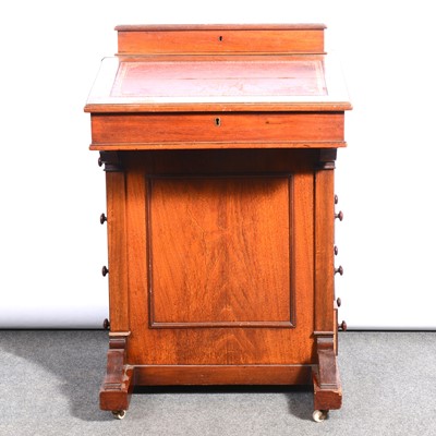 Lot 69 - Late Victorian walnut davenport desk