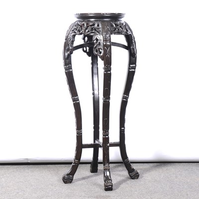 Lot 578 - Chinese carved hardwood stand