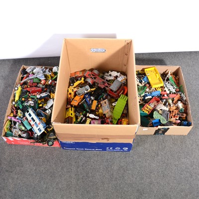 Lot 202 - Three boxes of loose die-cast models and vehicles