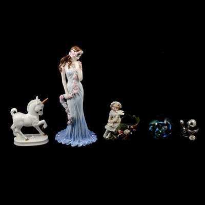 Lot 54 - Royal Worcester and Coalport figurines, and other decorative ceramics and glasswares.