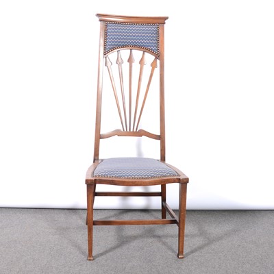 Lot 28 - English Art Nouveau mahogany bedroom chair