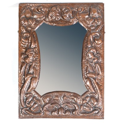Lot 7 - Arts and Crafts copper mirror