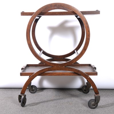 Lot 463 - Art Deco tea trolley, folding chair, and club stand