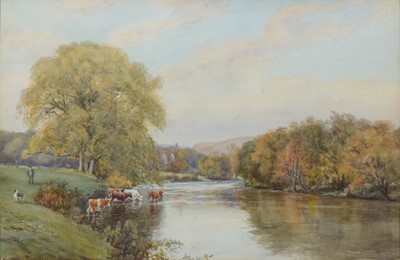 Lot 442 - B W Leader, ARA, The River Arun, Sussex - a pair of watercolours.