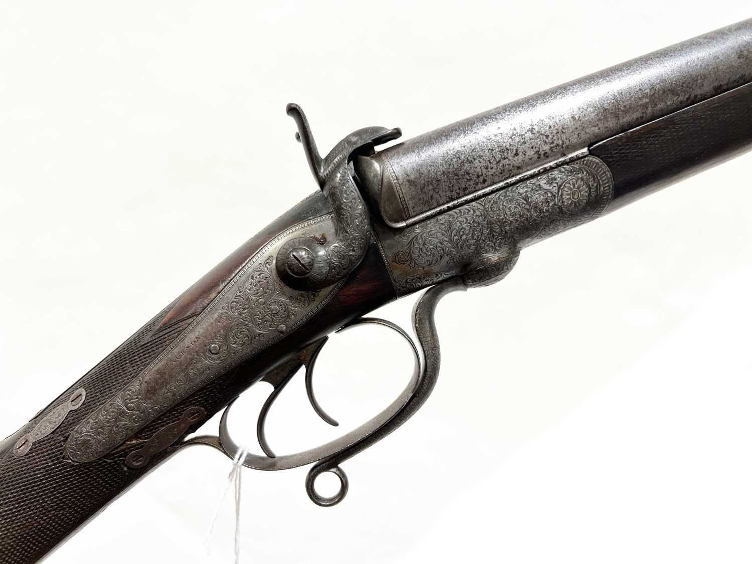 Lot 333 - Jackson, Nottingham, an antique double-barrel percussion shotgun