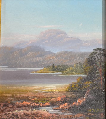 Lot 156 - Spencer Stock, River landscape and Loch scene, oils