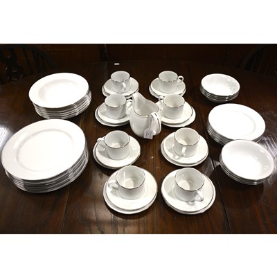 Lot 89 - Royal Worcester 'Classic Platinum' pattern dinner, breakfast and tea service