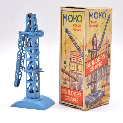 Lot 1137 - Moko Scale Model Builder's Crane, blue body, with original box.