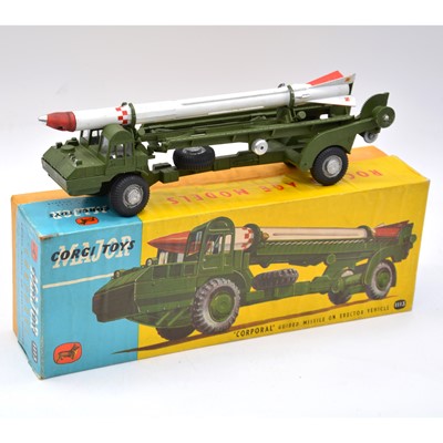 Lot 1091 - Corgi major toys die-cast model, ref 1113 'Corporal' guided missile on erector vehicle, boxed.
