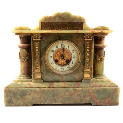 Lot 116 - Victorian onyx mantel clock