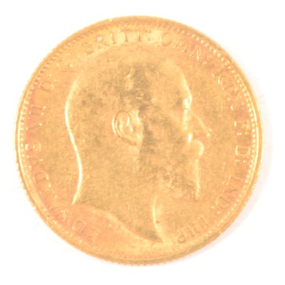 Lot 316 - Edward VII, gold Sovereign coin, 1903.