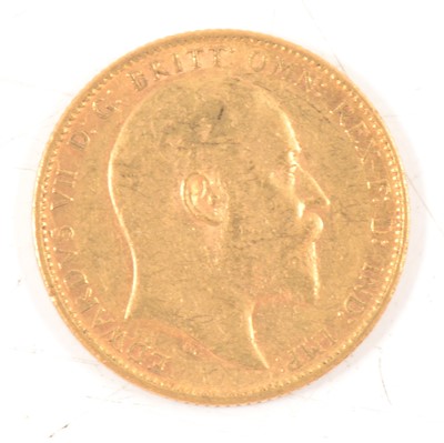 Lot 314 - Edward VII, gold Sovereign coin, 1906