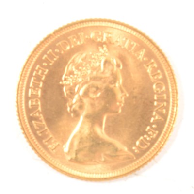 Lot 273 - Elizabeth II, gold Sovereign coin, 1981.