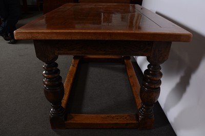 Lot 494 - Joined oak refectory table, in the Jacobean style