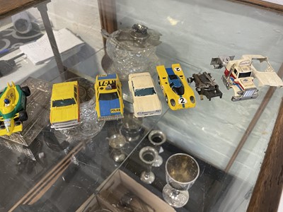 Lot 196 - Slot-car racing collection, including model cars, track, accessories and parts.