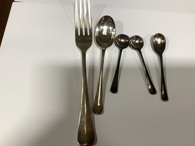 Lot 257 - Canteen of silver plated Old English pattern cutlery by Walker & Hall