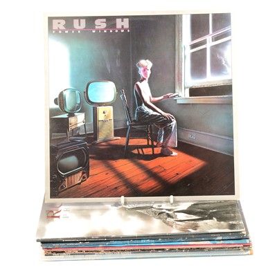 Lot 396 - Rush - Eleven LP vinyl music records including Exit Stage Left; Caress of Steel etc