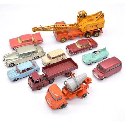 Lot 1139 - Dinky and Corgi die-cast models, ten loose examples including Corgi Bedford Dormobile