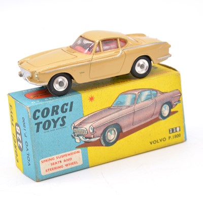 Lot 1095 - Corgi Toys die-cast model no.228, Volvo P1800, beige body, boxed.