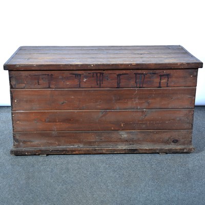 Lot 507 - Victorian stained pine blanket box