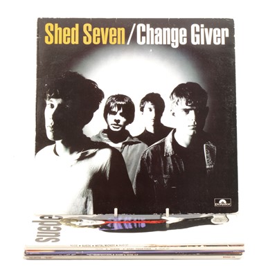 Lot 388 - Six 1990s LP and 12" single vinyl records, including Shed Seven - Change Giver etc