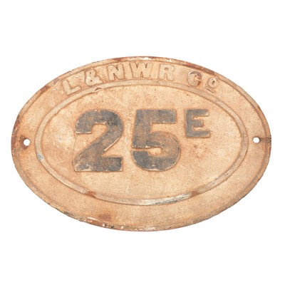 Lot 176 - Cast iron oval railway bridge plate