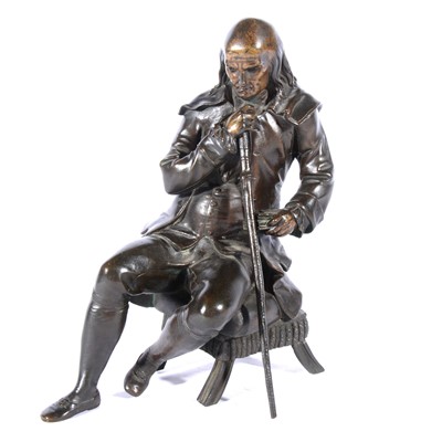 Lot 188 - Benjamin Franklin, patinated bronze figure