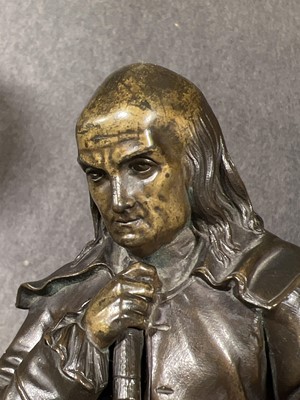 Lot 188 - Benjamin Franklin, patinated bronze figure