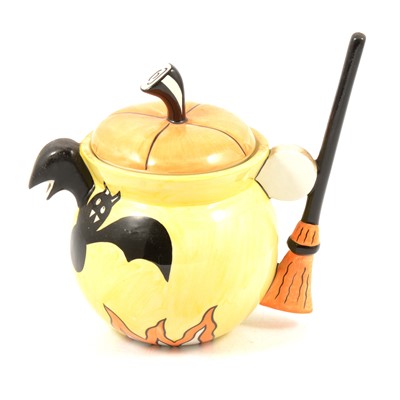 Lot 72 - Lorna Bailey - a Halloween-themed teapot.