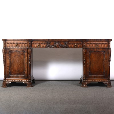 Lot 339 - George III style mahogany sideboard, stamped Gillows