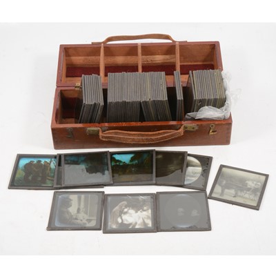 Lot 195 - A collection of glass lantern shades in box, World War One related.