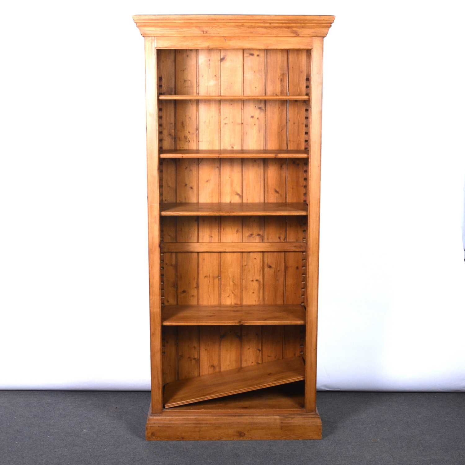 Lot 56 - Two modern pine open bookcases